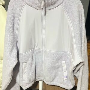 Cozy Lavender Zip-Up Fleece Jacket